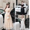 Váy Ren Cổ Vai Trắng — Tag Bướm Nét Yêu CHAS006