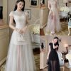 Váy Ren Chân Lưới Cổ Đá — Gió Đưa Cành Trúc Lạ Đà CHAS015