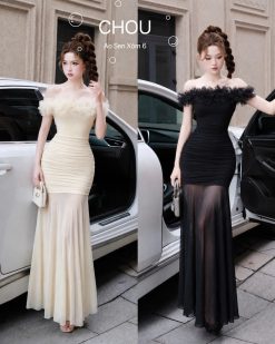 Váy Vai Nhung Dáng Lửng — Nhớ Ai Đêm Không Ngủ CHAS014