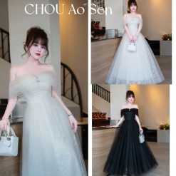 Váy Trễ Vai Đáng Đài — Trời Mưa Bong Bóng Phấp Phồng CHAS013