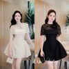 Váy Ren Vai Nẹp — 2 Màu Kem & Đen, Ra Đường Phải Mua Bảo Hiểm Nhan Sắc  AL034