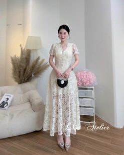 Váy Ren Trắng Dài — Yêu Nhau Là Duyên Số, Lấy Nhau Là Sự Cố Xảy Ra  AL030
