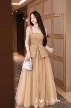Váy Ren Phối Chân Lưới — Cực Xinh Như Công Chúa AL020