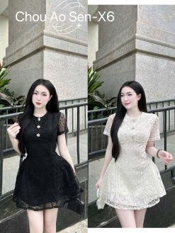 Váy Ren Ngắn Tag Hoa — Nét Đẹp Nhất Của Em ChAS011