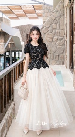 Váy Đen Trắng Tulle — Mỗi Ảnh Là Một Lượt Thả Tim  AL006