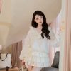 Váy Kem Nếp Xếp — Ưu Ái Nhà Châu Giang CGD022