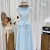 Bộ Đồ Thô Nền Màu Xanh — Nét Thanh Lịch Nhẹ Nhàng Như Mây LK021