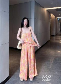 Bộ Đồ Thô Vàng Cam Loang — Nét Năng Động Rực Rỡ LK021