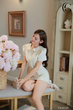 Bộ Váy Trắng Kem — Thành Phố Bình Yên Vương Vấn  CGD007