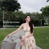 Váy Maxi Hoa Sẵn Quây — Ren Mềm Mai, Siêu Xinh QNS009