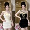 Váy Body Lưới Kim Sa Độc Vai  QNHM007