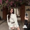 Set Sơ Mi Trắng Kèm Đai Da — Nét Thanh Lịch Dịu Ngọt Hoàn Hảo ND005