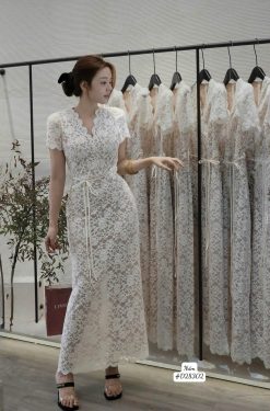 Váy Ren Chun Body Trắng — Nét Quyến Rũ Tinh Tế Hoàn Hảo ND002
