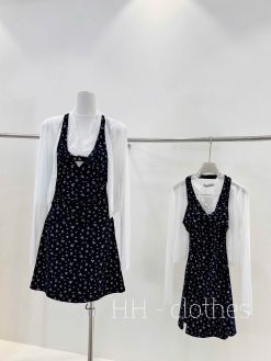 Set Váy Hoa Nhí & Áo Khoác Tay Dài Năng Động NT026