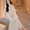 Đầm Lace Miami Kèm Choàng — Màu Trắng Ngà CHHY001