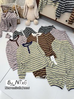 Bộ Đồ Bộ Sọc Nỉ Mềm Mại Năng Động Trẻ Trung NT043