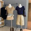 Áo Len Móc Cộc Tay Xinh Xắn — Mã 7387 NOMI033
