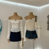 Áo Trễ Vai Ren 2 Màu Siêu Xinh — Mã 10765 NOMI032