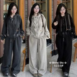 Bộ Nỉ Có Mũ — Màu Siêu Xinh — Mã 5223 NOMI006