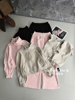 Bộ Nỉ Cổ Trụ Năng Động Đơn Giản — Mã 5186 NOMI004